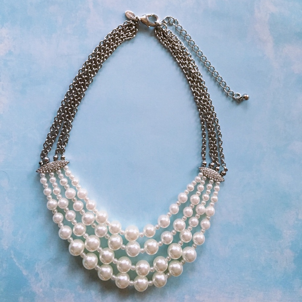 Chico’s Peal Bib Necklace